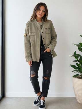 Rails Trey Military Utility Jacket with Arrow Patch